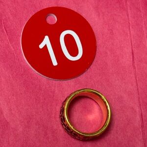 Coach Gold and Black Ring